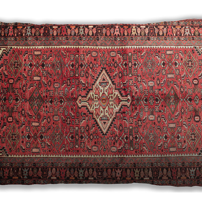 Traditional Classic Rectangular Copper Red Pink Lumbar Throw Pillow, 13 inch by 19 inch, lbtr193