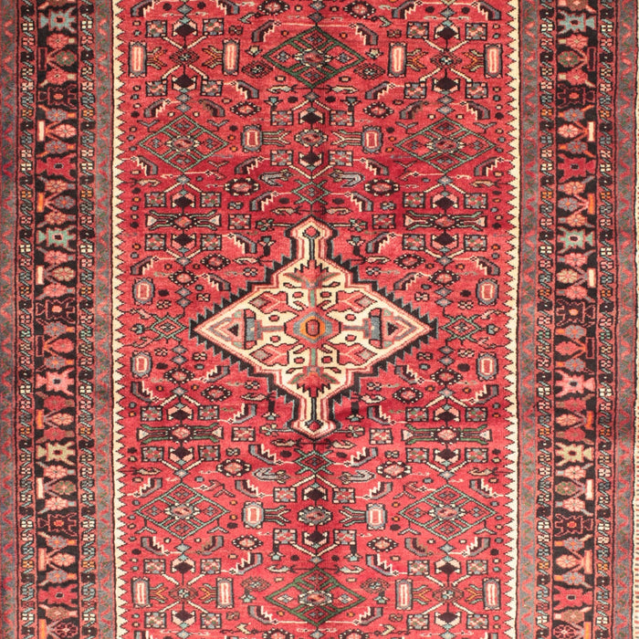 Machine Washable Traditional Copper Red Pink Rug, wshtr193