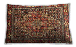 Traditional Classic Rectangular Saffron Red Lumbar Throw Pillow, 13 inch by 19 inch, lbtr1940