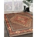 Machine Washable Traditional Saffron Red Rug in a Family Room, wshtr1940