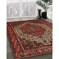 Traditional Gold Brown Persian Rug, tr1942