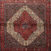 Round Machine Washable Traditional Brown Rug, wshtr1943