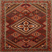 Square Traditional Light Brown Persian Rug, tr1946