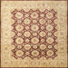 Round Machine Washable Traditional Chocolate Brown Rug, wshtr1947