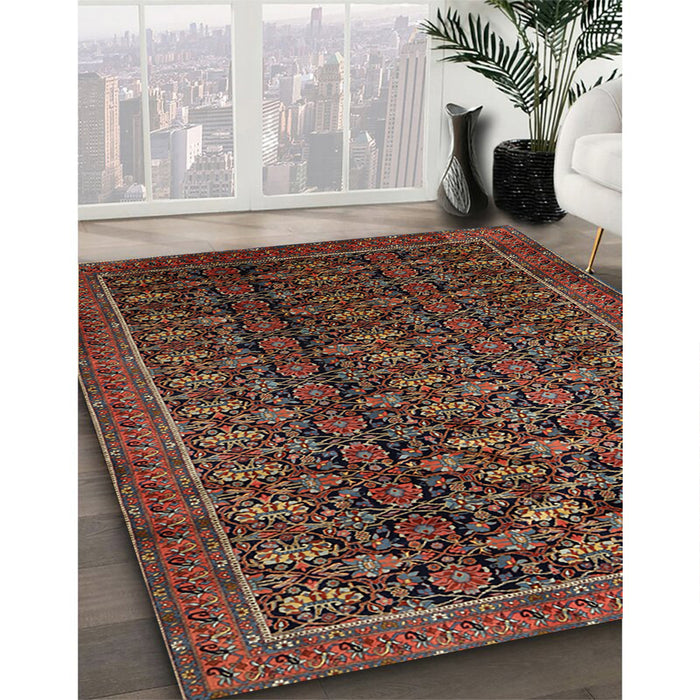 Traditional Brown Persian Rug in Family Room, tr1948