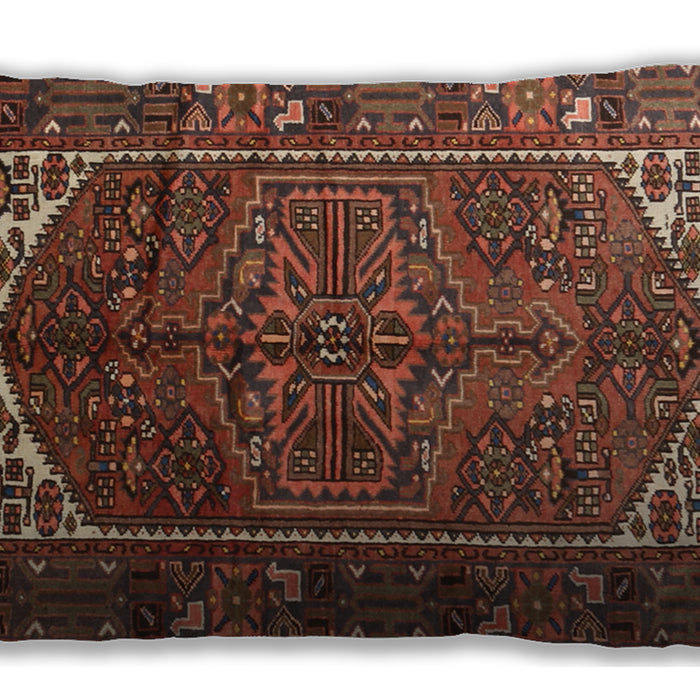 Traditional Classic Rectangular Saffron Red Lumbar Throw Pillow, 13 inch by 19 inch, lbtr1949