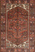 Machine Washable Traditional Saffron Red Rug, wshtr1949