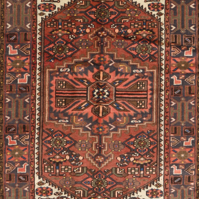 Machine Washable Traditional Saffron Red Rug, wshtr1949