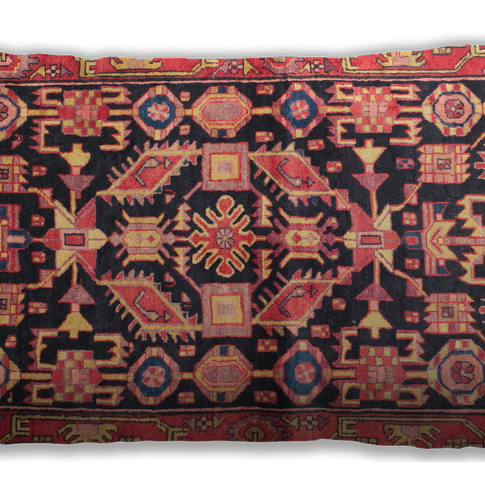 Traditional Classic Rectangular Copper Red Pink Lumbar Throw Pillow, 13 inch by 19 inch, lbtr194