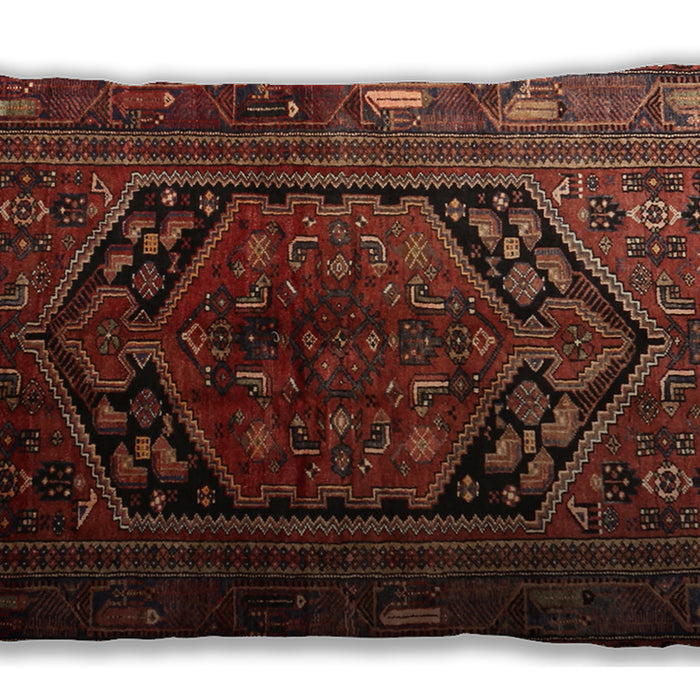 Traditional Classic Rectangular Saffron Red Lumbar Throw Pillow, 13 inch by 19 inch, lbtr1950