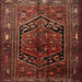 Square Traditional Saffron Red Persian Rug, tr1950