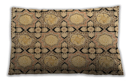 Traditional Classic Rectangular Sienna Brown Lumbar Throw Pillow, 13 inch by 19 inch, lbtr1951