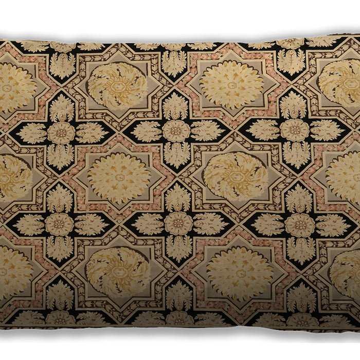 Traditional Classic Rectangular Sienna Brown Lumbar Throw Pillow, 13 inch by 19 inch, lbtr1951