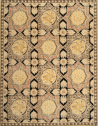 Machine Washable Traditional Sienna Brown Rug, wshtr1951