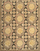 Machine Washable Traditional Sienna Brown Rug, wshtr1951