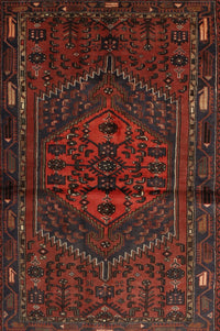 Machine Washable Traditional Dark Red Rug, wshtr1953