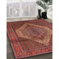 Traditional Rust Pink Medallion Rug, tr1954