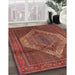 Traditional Rust Pink Medallion Rug in Family Room, tr1954