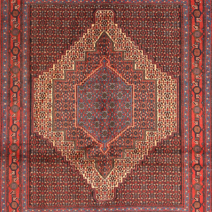 Traditional Rust Pink Medallion Rug, tr1954