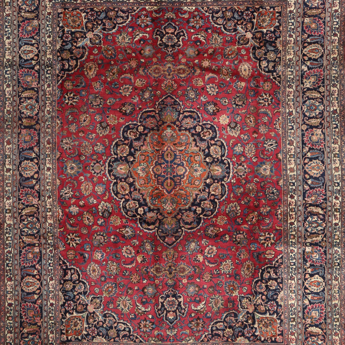 Traditional Dark Almond Brown Medallion Rug, tr1955