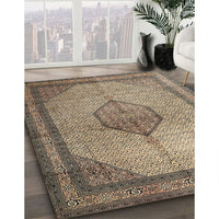 Traditional Dark Brown Medallion Rug, tr1956