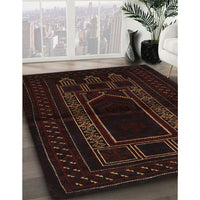 Traditional Black Brown Persian Rug, tr1957