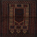 Square Traditional Black Brown Persian Rug, tr1957