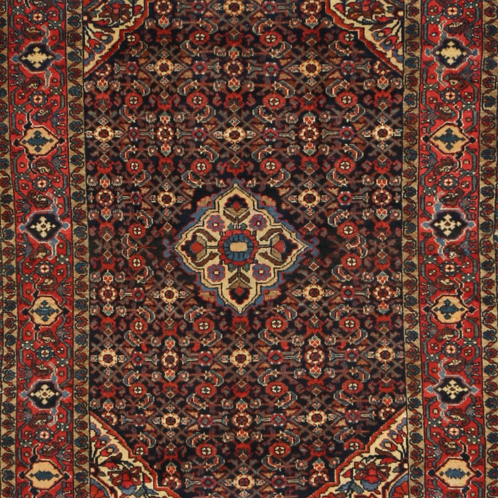 Machine Washable Traditional Saffron Red Rug, wshtr1958