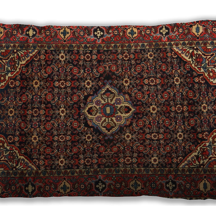 Traditional Classic Rectangular Saffron Red Lumbar Throw Pillow, 13 inch by 19 inch, lbtr1958