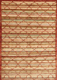 Machine Washable Traditional Orange Red Rug, wshtr1959