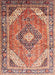 Machine Washable Traditional Fire Brick Red Rug, wshtr195