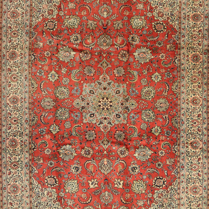 Traditional Sand Brown Medallion Rug, tr1961