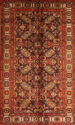 Machine Washable Traditional Tomato Red Rug, wshtr1962