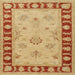 Square Traditional Orange Oriental Rug, tr1963