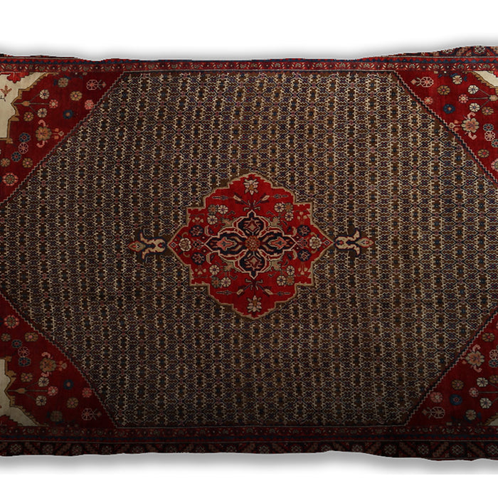 Traditional Classic Rectangular Sienna Brown Lumbar Throw Pillow, 13 inch by 19 inch, lbtr1964