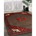 Traditional Sienna Brown Persian Rug in Family Room, tr1964