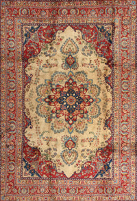 Machine Washable Traditional Sand Brown Rug, wshtr1965