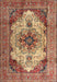 Machine Washable Traditional Sand Brown Rug, wshtr1965