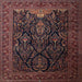 Square Traditional Sienna Brown Persian Rug, tr1966