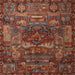 Square Traditional Saffron Red Animal Rug, tr1967