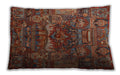 Traditional Classic Rectangular Saffron Red Lumbar Throw Pillow, 13 inch by 19 inch, lbtr1967