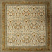 Square Traditional Saddle Brown Persian Rug, tr1968