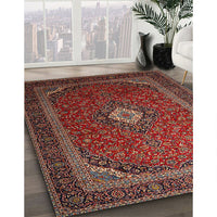 Traditional Rust Pink Medallion Rug, tr1969