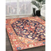 Traditional Cherry Red Persian Rug in Family Room, tr196
