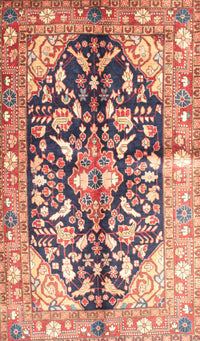 Machine Washable Traditional Cherry Red Rug, wshtr196