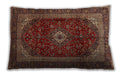 Traditional Classic Rectangular Saffron Red Lumbar Throw Pillow, 13 inch by 19 inch, lbtr1972