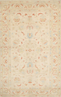 Machine Washable Traditional Deep Peach Orange Rug, wshtr1977