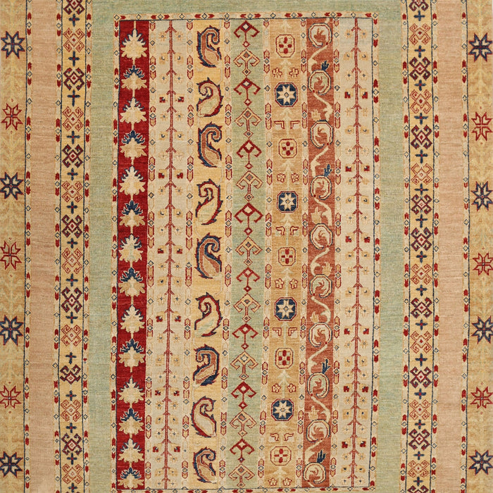 Machine Washable Traditional Yellow Orange Rug, wshtr1978