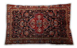 Traditional Classic Rectangular Crimson Red Lumbar Throw Pillow, 13 inch by 19 inch, lbtr197