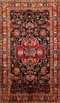 Machine Washable Traditional Crimson Red Rug, wshtr197